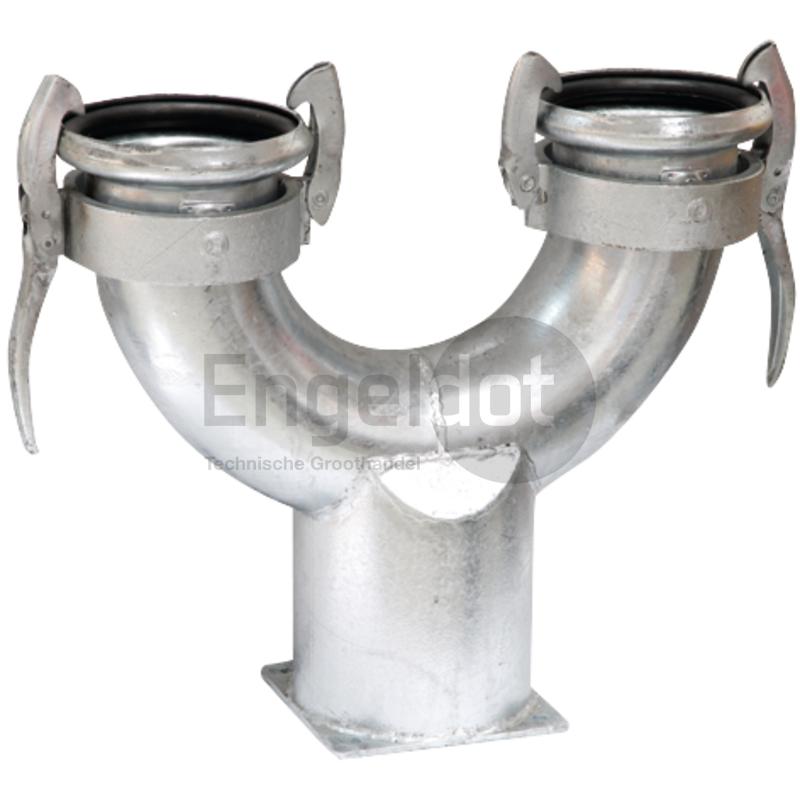 Perrot Y-stuk 1x flens 8", 2x M-deel 6"