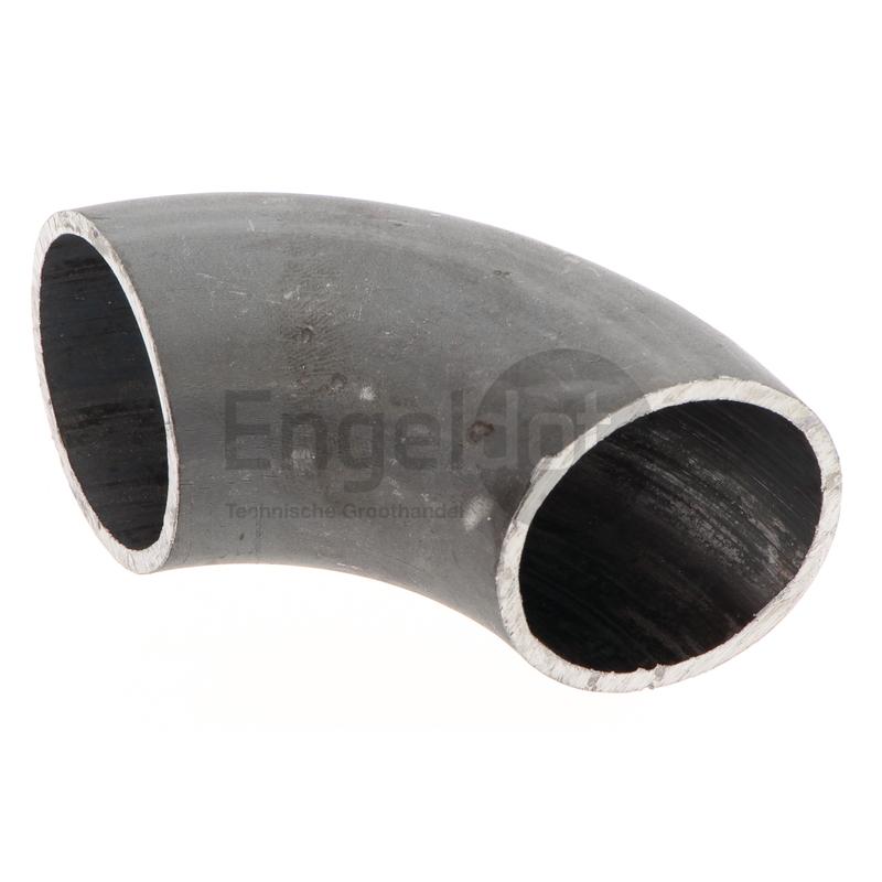 Lasbocht 90° zwart 1 1/4" ø42,4mm