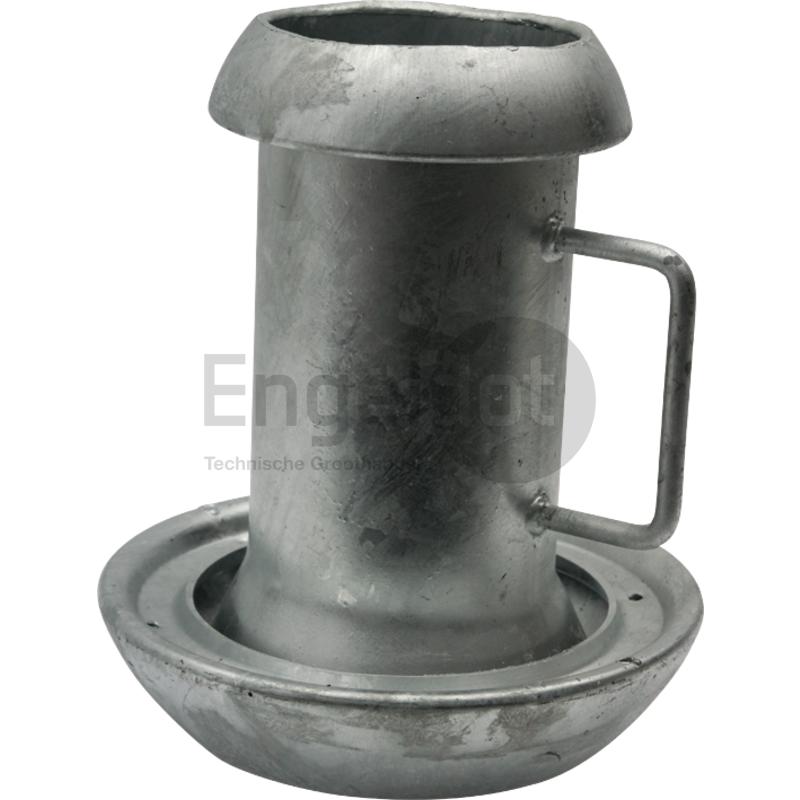 Omkeerstuk V-deel 8" naar V-deel 6"