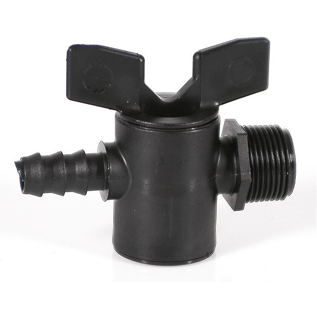 Afsluiter PP, RMP, 16 mm x ½", tule x bu