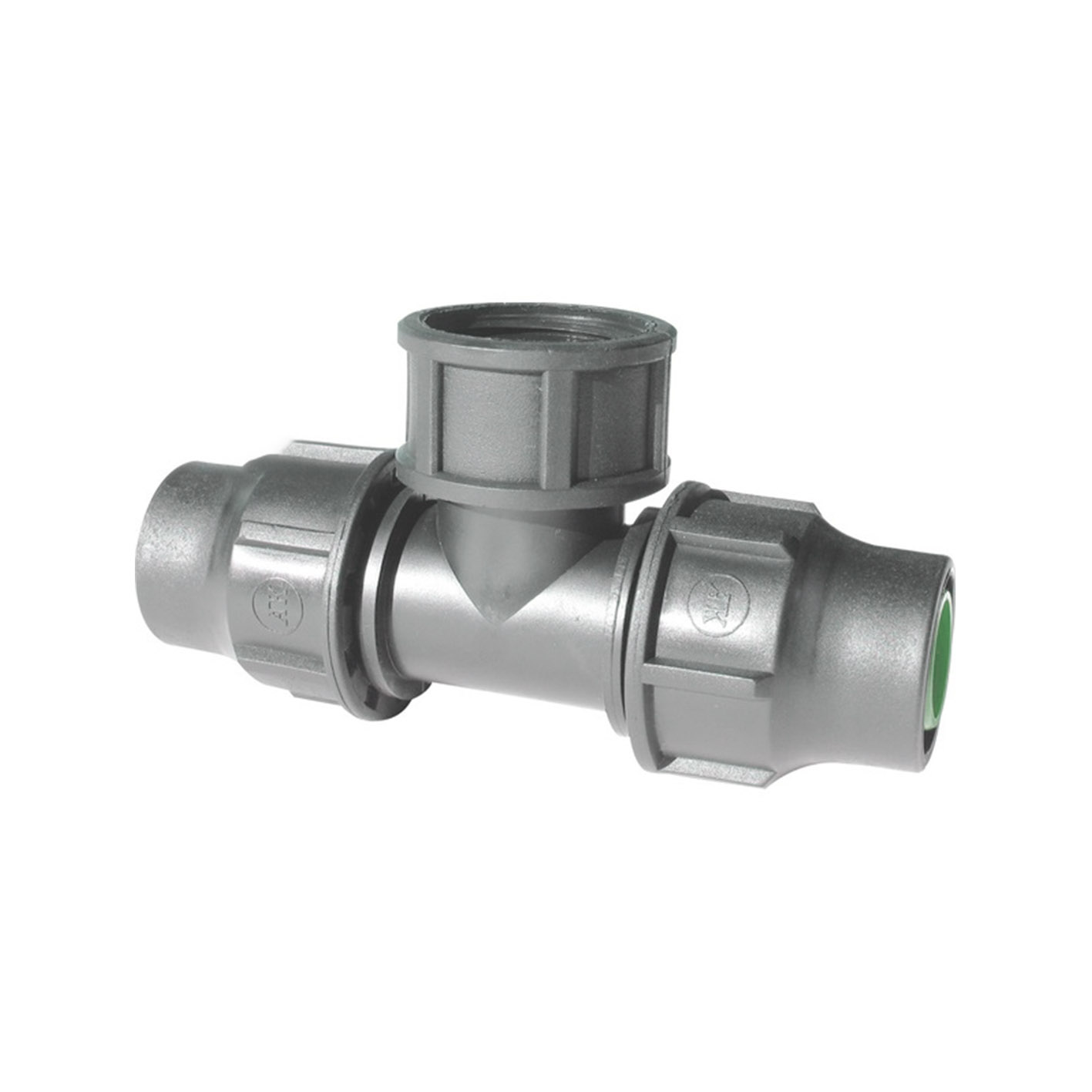 PP drip T-stuk 16 x 1/2" bi x 16 mm