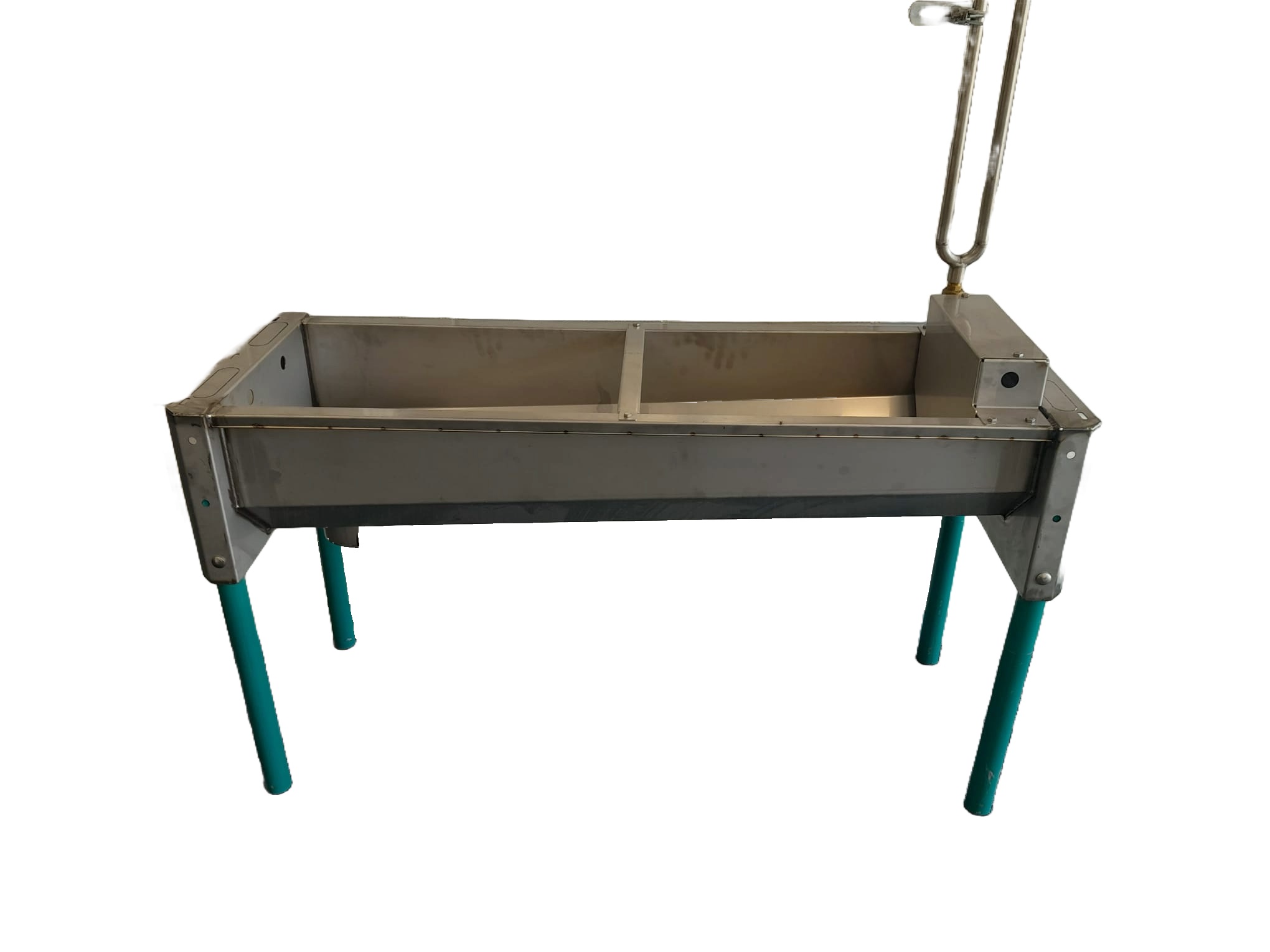 Trogdrinkbak RVS, 100 cm met vlotter
