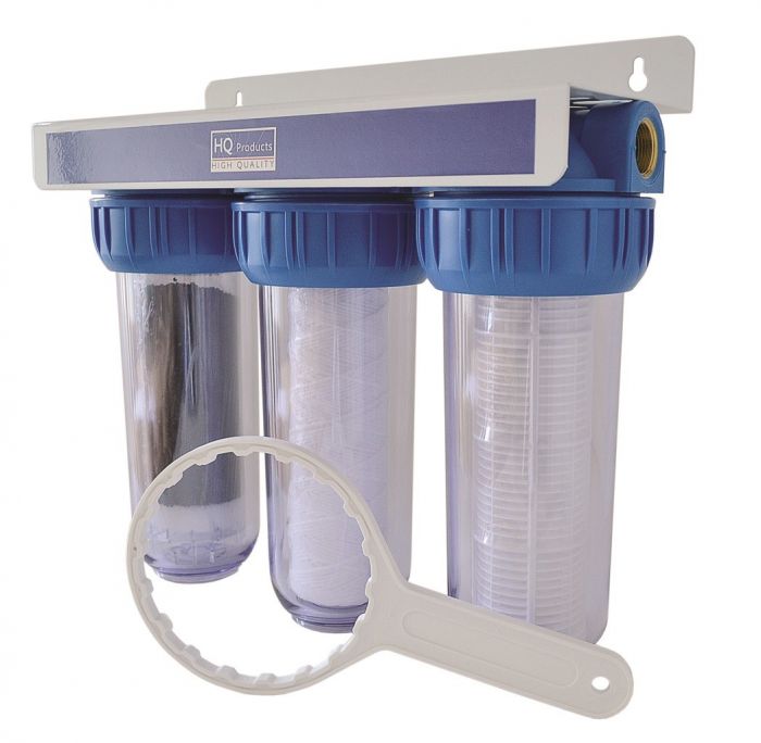 H2Q Triple filter 10", 3/4" bi-dr.