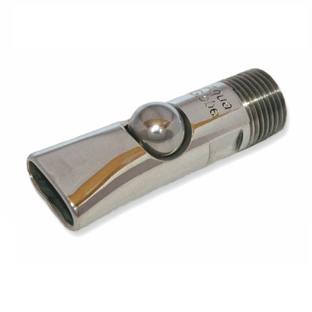 RVS kalverdrinknippel met kogel 1/2"