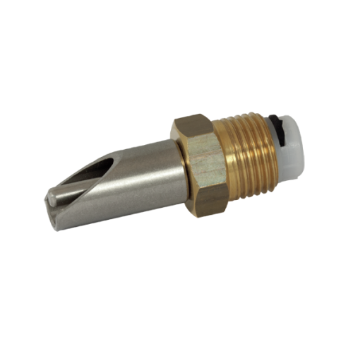 Messing- RVS biggenbijtnippel 1/2"x 3/8"