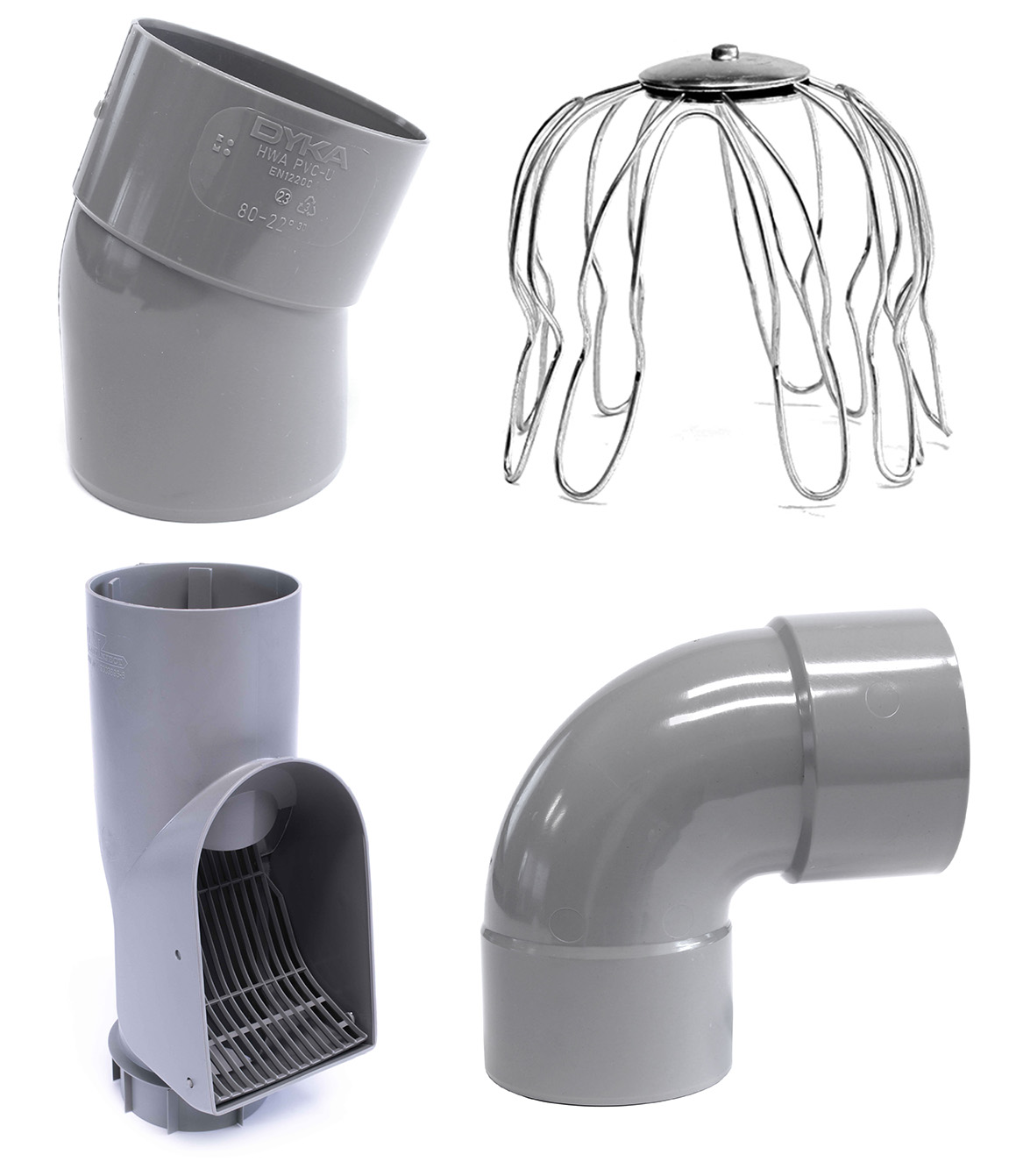 PVC Regenpijp Hulpstukken